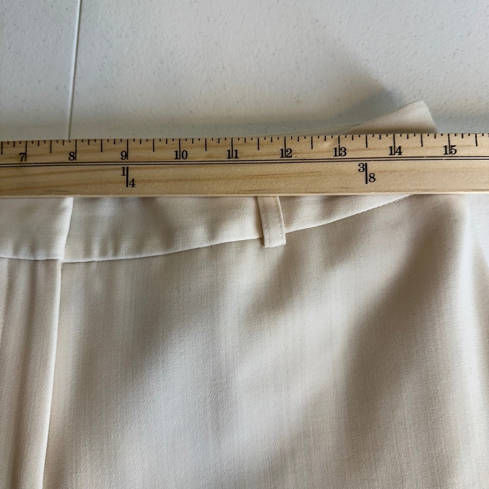 Jones New York Collection Wool Blend Stretch Ivory Trouser Pants Size 6 - Picture 8 of 12